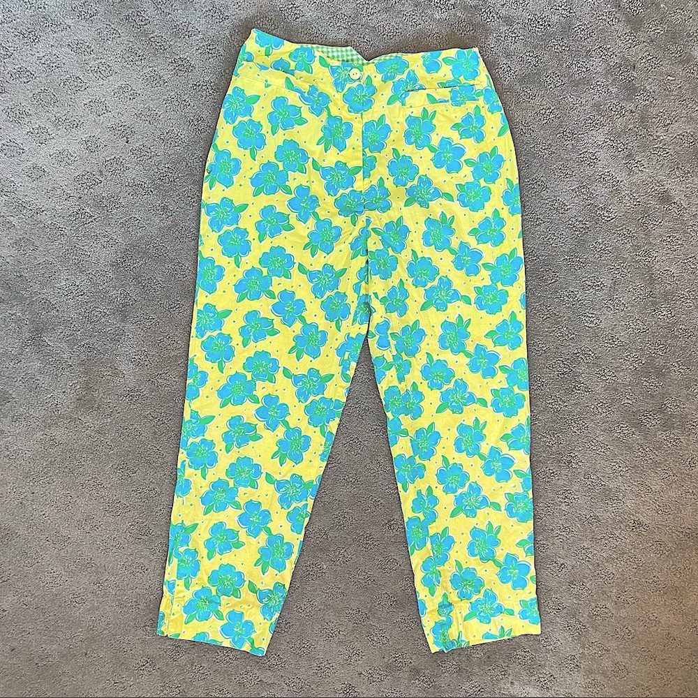Lilly Pulitzer Classic Floral Print Capri pants Sz4